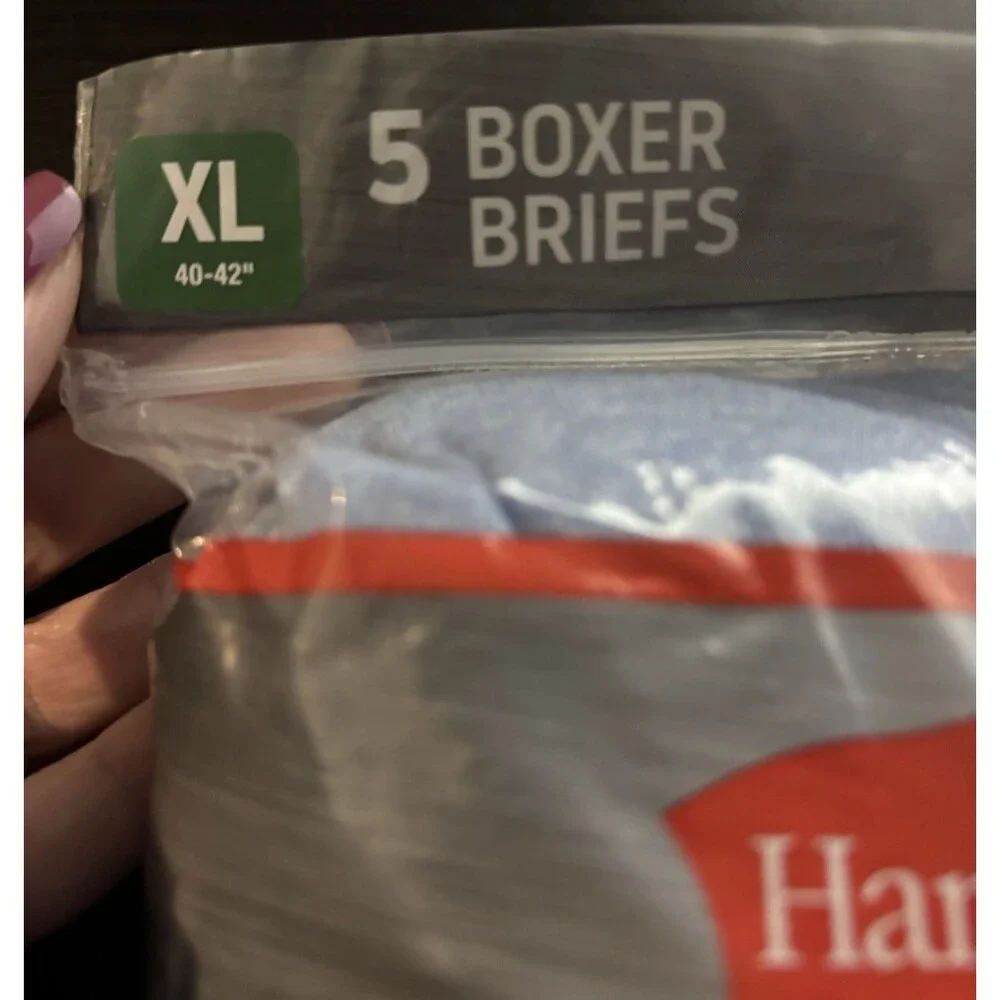 Hanes Ultimate Boxer Briefs Tagless Men's 5 pack Classic Soft Cool Comfort XL